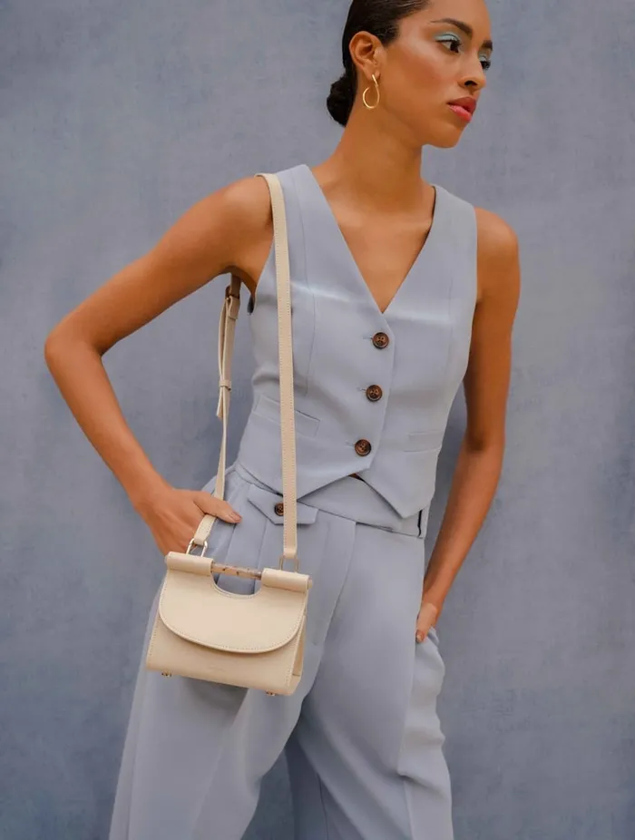 Ancne Micro Beige Women Bobbies Bags