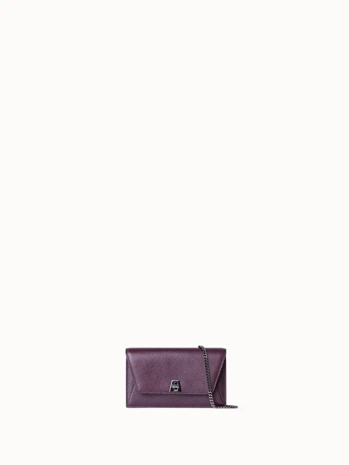 Anouk Clutch Bag In Leather Burgundy Women Akris Clutches