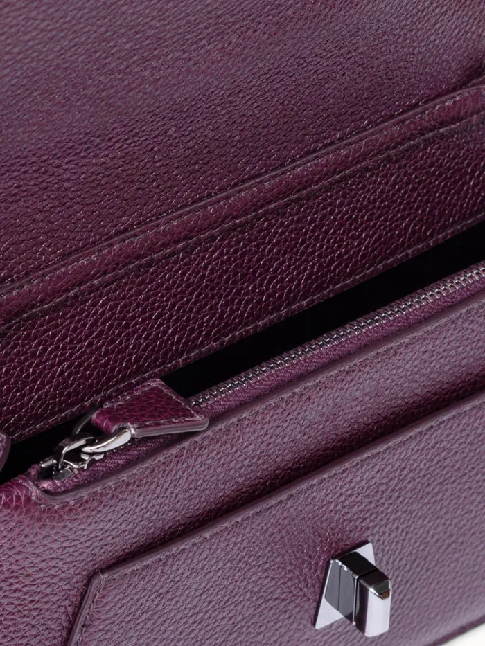 Anouk Clutch Bag In Leather Burgundy Women Akris Clutches