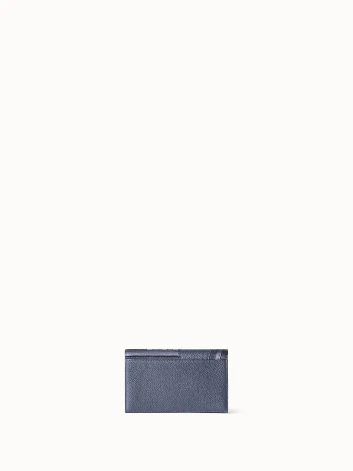 Anouk Clutch Bag In Zig Zag Trapezoid Leather Patchwork Graphite Women Akris Crossbody Bags