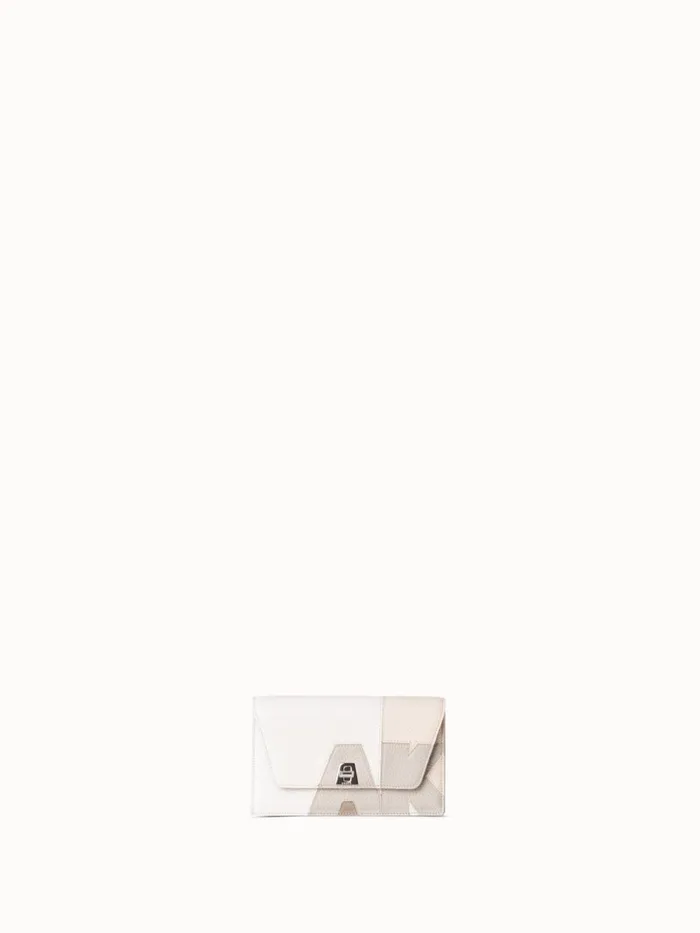 Anouk Envelope Bag In Leather Composed Letters Patchwork Light Multicolor Women Akris Shoulder Bags