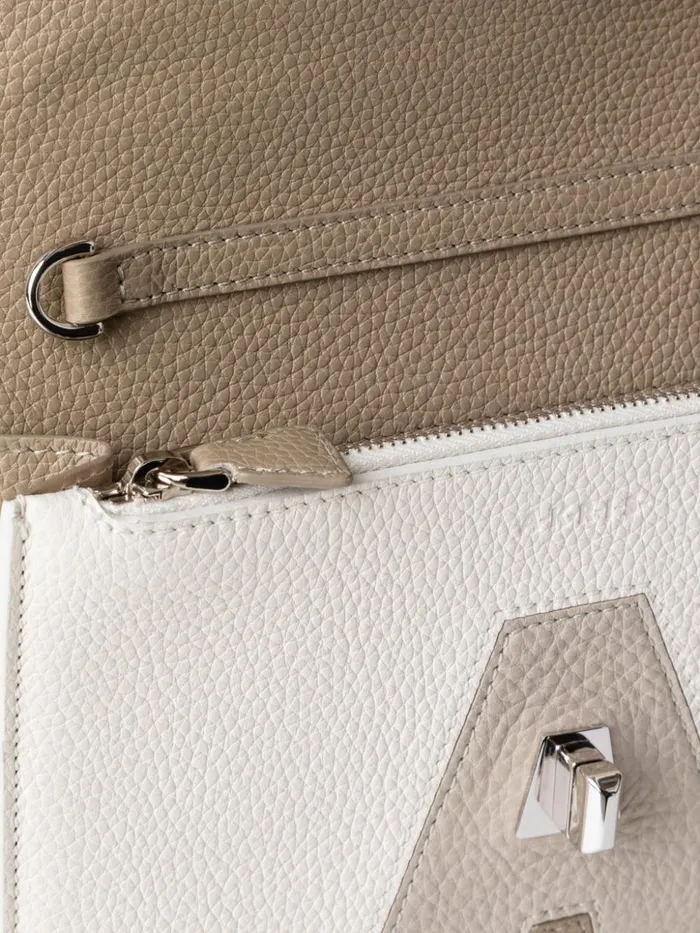 Anouk Envelope Bag In Leather Composed Letters Patchwork Light Multicolor Women Akris Shoulder Bags