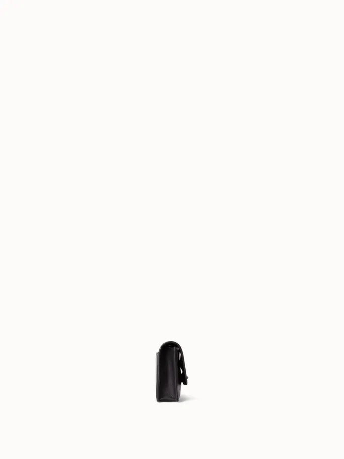 Anouk Envelope Bag In Leather Stripes Blackcordage Women Akris Mini Bags