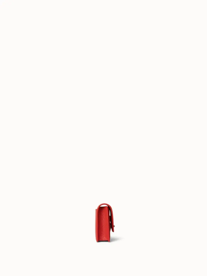Anouk Envelope In Cervocalf Leather Scarlet Women Akris Shoulder Bags