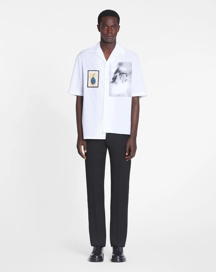 Asymmetrical Shirt Archives Print Whiteblack Men Lanvin Shirts Asymmetrical Shirt Archives Print Whiteblack Men Lanvin Shirts