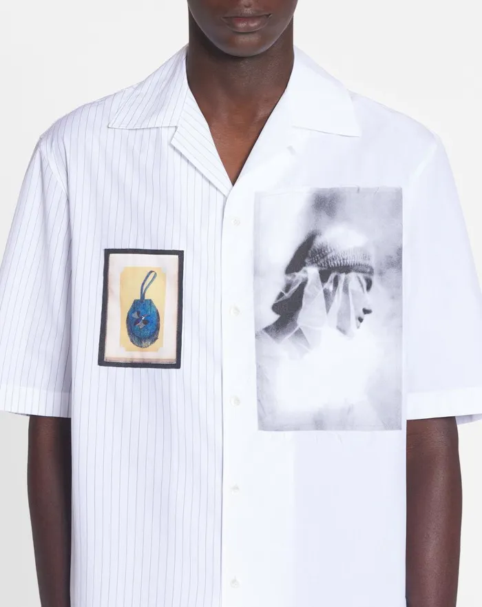 Asymmetrical Shirt Archives Print Whiteblack Men Lanvin Shirts Asymmetrical Shirt Archives Print Whiteblack Men Lanvin Shirts