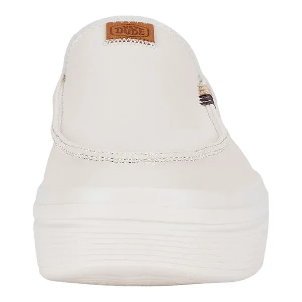 Austin Lift Leather Women White Mules heydude Apparel