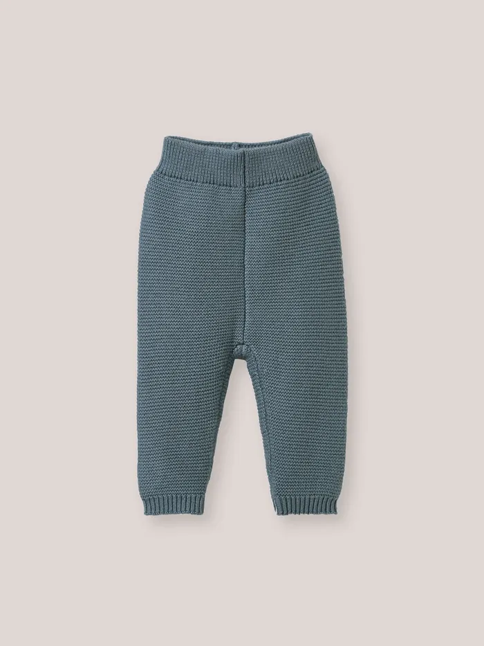 Baby Cyrillus Birth Organic Cotton And Wool Leggings Glacier