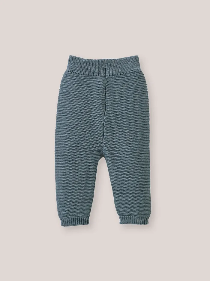 Baby Cyrillus Birth Organic Cotton And Wool Leggings Glacier