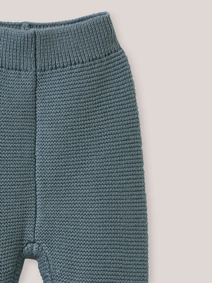 Baby Cyrillus Birth Organic Cotton And Wool Leggings Glacier