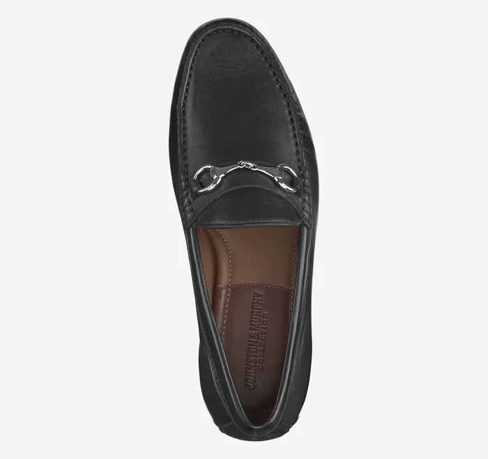 Baldwin Bit Loafer Black Sheepskin Men SlipOns and Loafers Johnston and Murphy