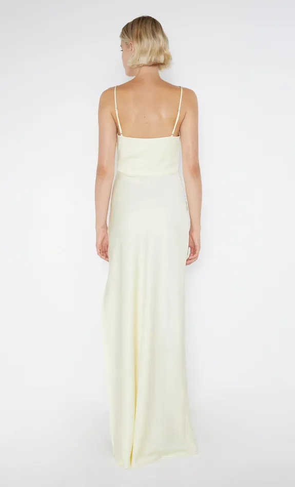 Bec Bridge Bridesmaids Dresses EMILIA SCOOP NECK DRESS Ice Yellow 8211 Women