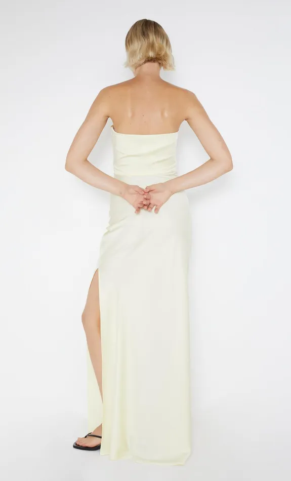 Bec Bridge Bridesmaids Dresses ETERNITY STRAPLESS MAXI Ice Yellow 8211 Women
