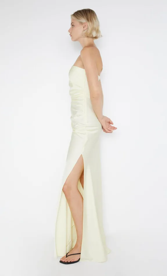 Bec Bridge Bridesmaids Dresses ETERNITY STRAPLESS MAXI Ice Yellow 8211 Women