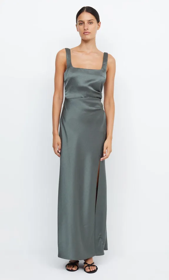 Bec Bridge Bridesmaids Dresses THE DREAMER SQUARE NECK DRESS Dark Willow 8211 Women