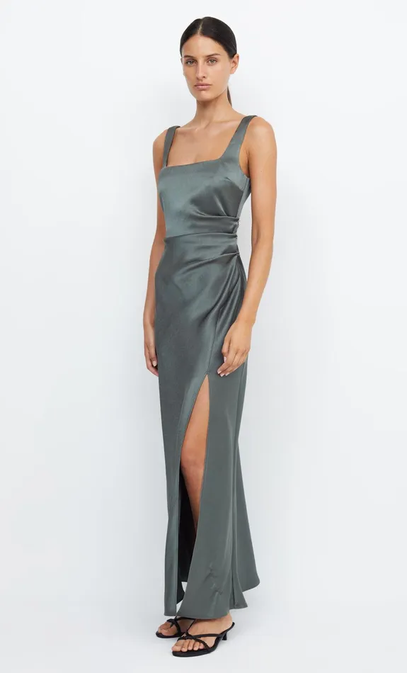 Bec Bridge Bridesmaids Dresses THE DREAMER SQUARE NECK DRESS Dark Willow 8211 Women