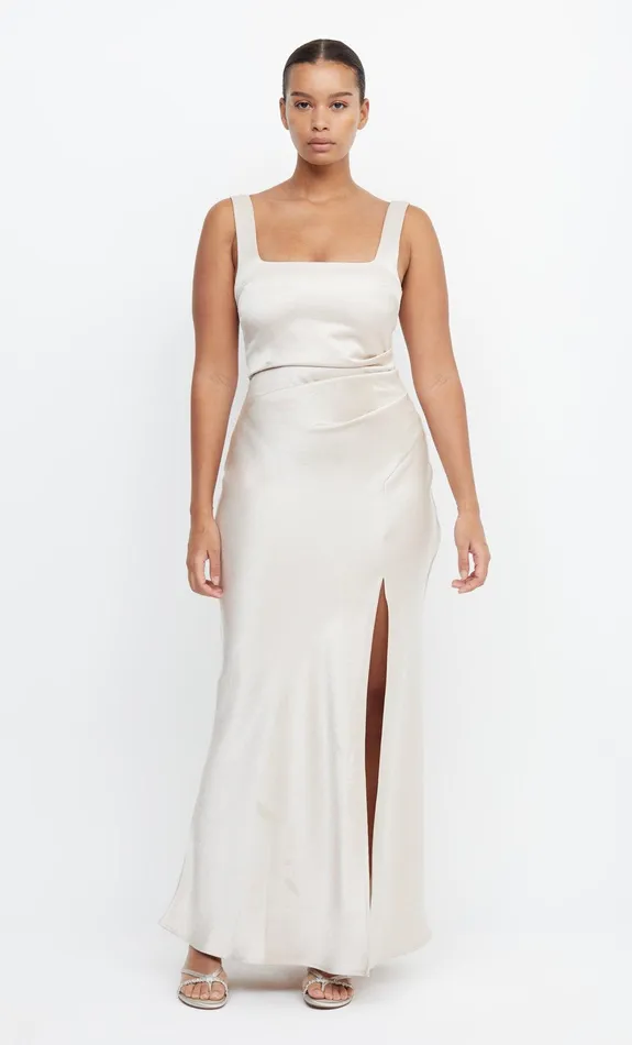 Bec Bridge Bridesmaids Dresses THE DREAMER SQUARE NECK DRESS Sand 8211 Women