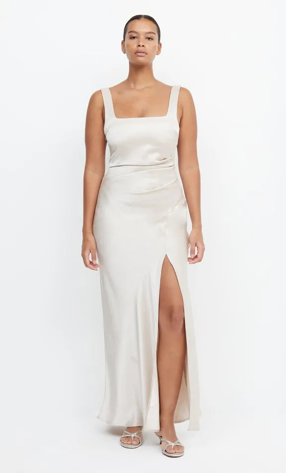 Bec Bridge Bridesmaids Dresses THE DREAMER SQUARE NECK DRESS Sand 8211 Women