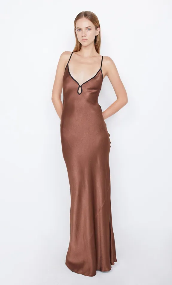 Bec Bridge Dresses CEDAR CITY MAXI DRESS Chocblack 8211 Women