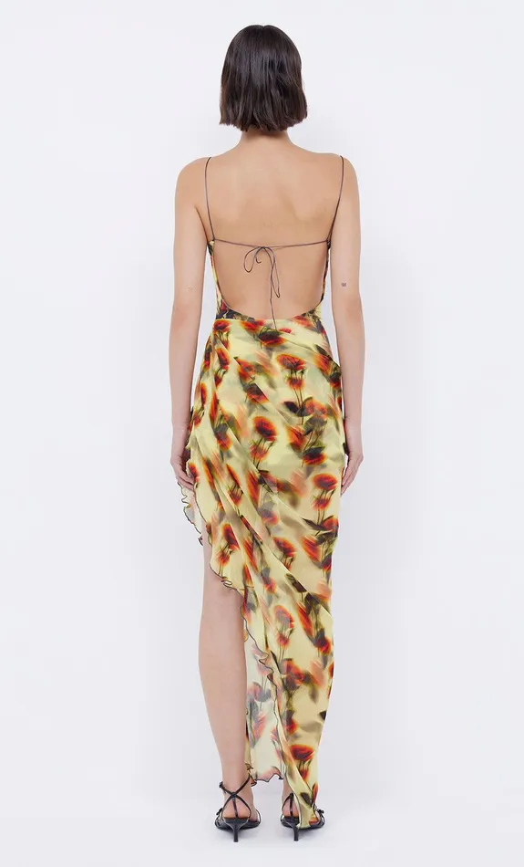 Bec Bridge Dresses FIORE ASYM MAXI DRESS Citrus Rose 8211 Women