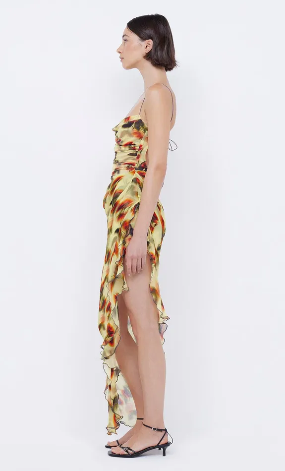 Bec Bridge Dresses FIORE ASYM MAXI DRESS Citrus Rose 8211 Women