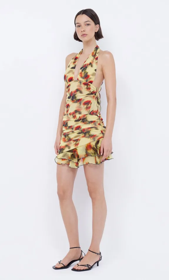 Bec Bridge Dresses FIORE HALTER MINI DRESS Citrus Rose 8211 Women