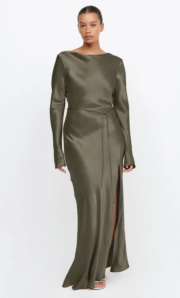 Bec Bridge Dresses MOON DANCE LONG SLEEVE MAXI DRESS Dark Willow 8211 Women