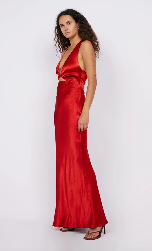 Bec Bridge Dresses SABIA TWIST DRESS Rouge 8211 Women