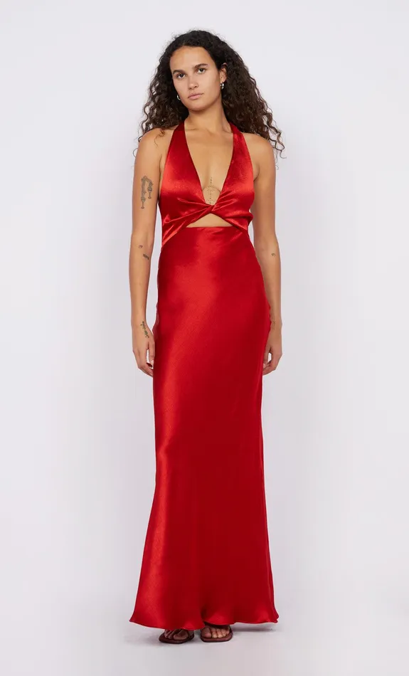Bec Bridge Dresses SABIA TWIST DRESS Rouge 8211 Women
