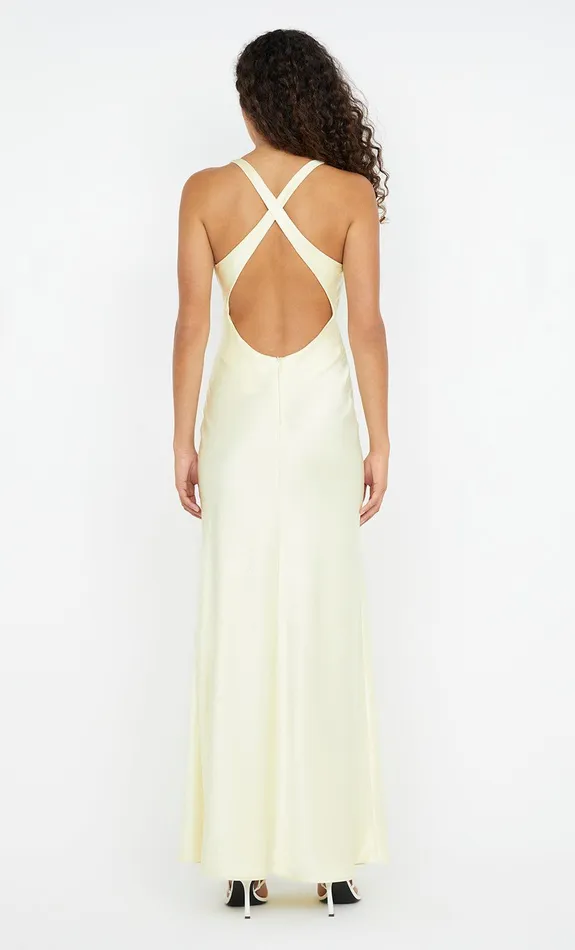 Bec Bridge Dresses THE DREAMER V NECK DRESS Ice Yellow 8211 Women