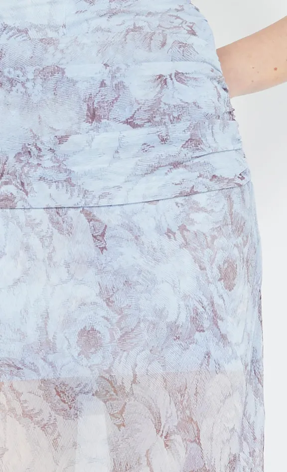 Bec Bridge Event Wear Dresses DANICA V NECK DRESS Chambray Rose 8211 Women