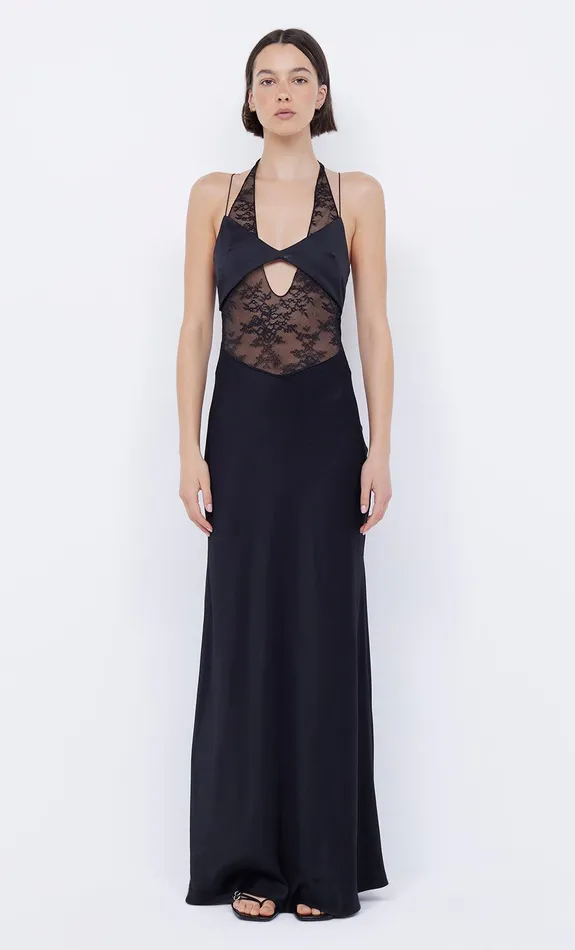 Bec Bridge Event Wear Dresses LIV HALTER MAXI DRESS Black 8211 Women