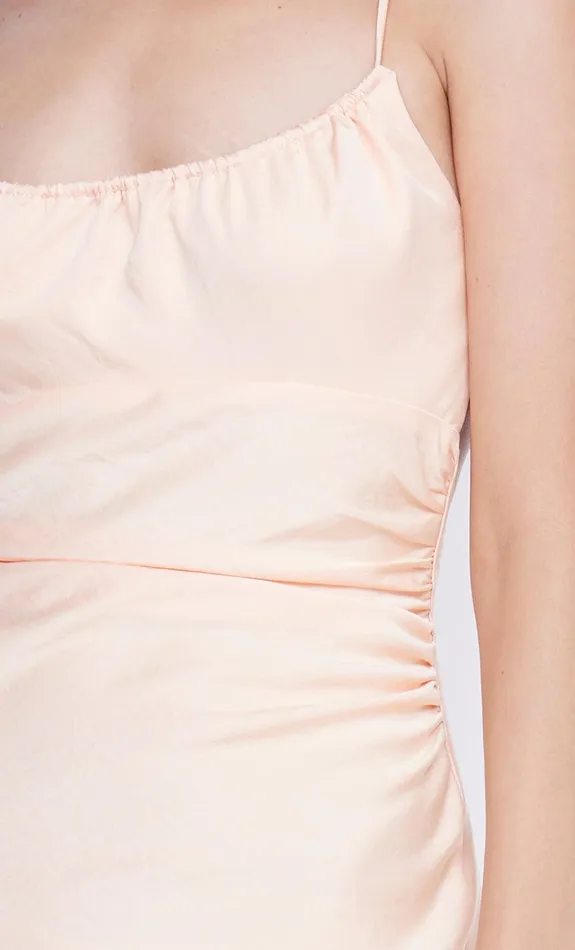 Bec Bridge Event Wear Dresses MARI LOU GATHERED MAXI DRESS Peach 8211 Women