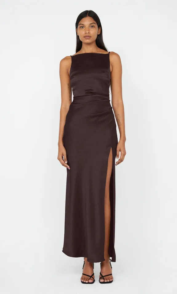 Bec Bridge Event Wear Dresses THE DREAMER MAXI DRESS Dark Chocolate 8211 Women