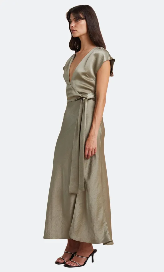 Bec Bridge Event Wear Dresses THE DREAMER WRAP DRESS Sage 8211 Women