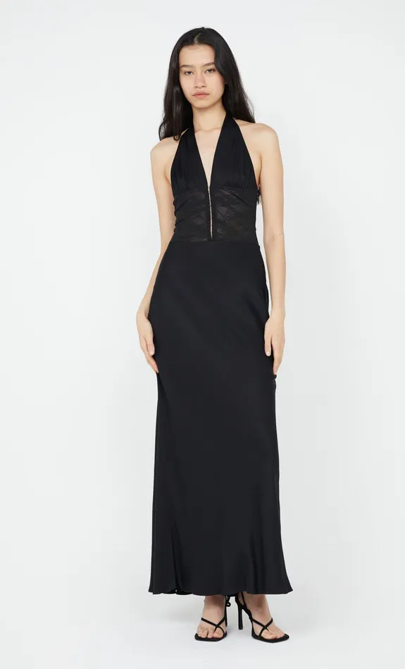 Bec Bridge Maxi Dresses AKARI HALTER DRESS Black 8211 Women