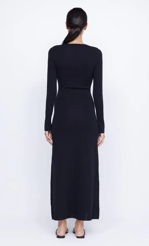 Bec Bridge Maxi Dresses ALIENOR KEY HOLE KNIT DRESS Black 8211 Women