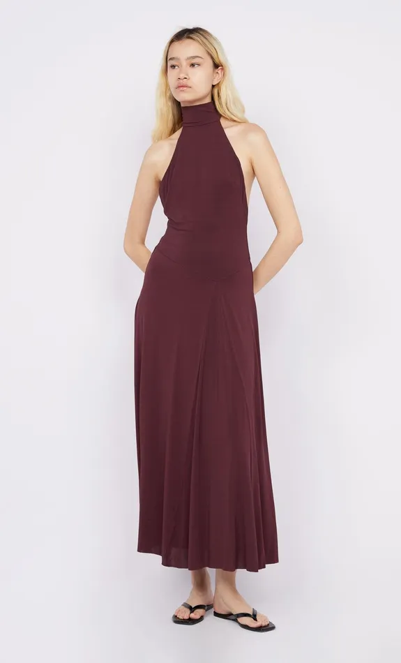 Bec Bridge Maxi Dresses CASSIAN RACER DRESS Deep Plum 8211 Women