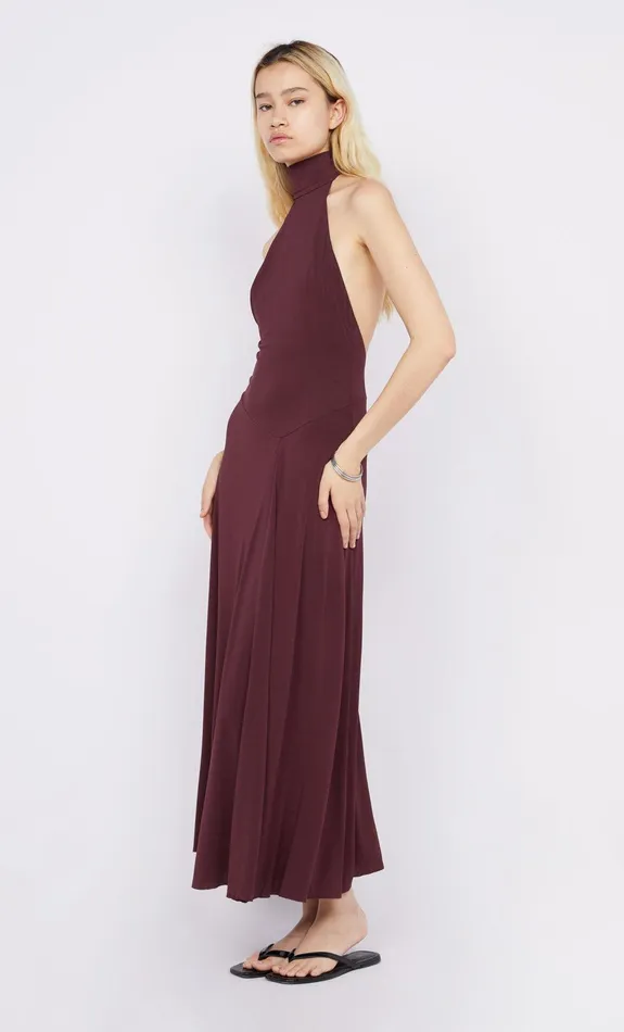 Bec Bridge Maxi Dresses CASSIAN RACER DRESS Deep Plum 8211 Women