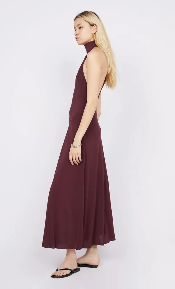 Bec Bridge Maxi Dresses CASSIAN RACER DRESS Deep Plum 8211 Women