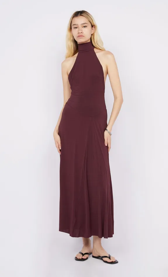 Bec Bridge Maxi Dresses CASSIAN RACER DRESS Deep Plum 8211 Women