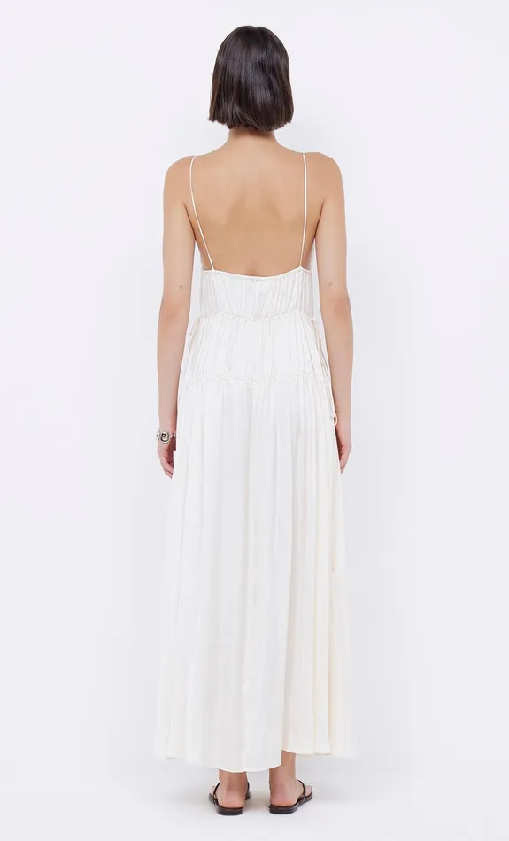 Bec Bridge Maxi Dresses DELPHI GATHERED DRESS Ivory 8211 Women