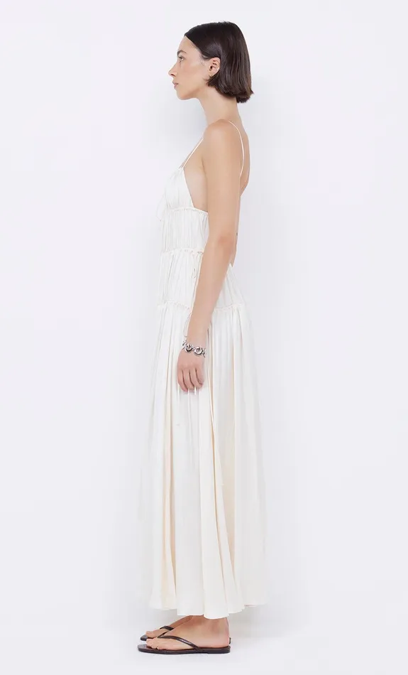 Bec Bridge Maxi Dresses DELPHI GATHERED DRESS Ivory 8211 Women