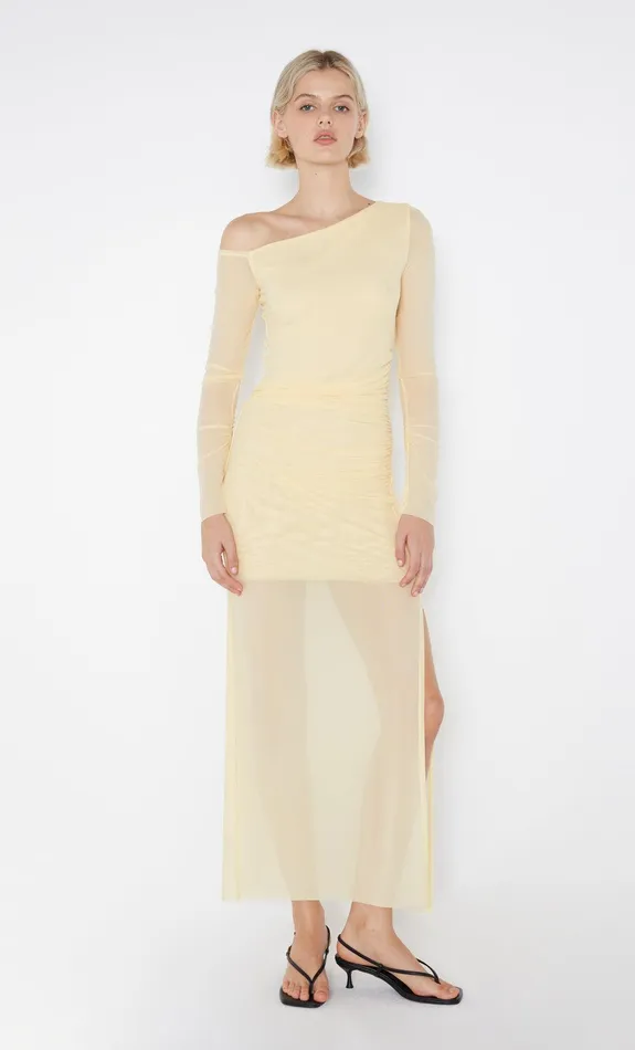 Bec Bridge Maxi Dresses FAE ASYM LONG SLEEVE DRESS Butter Yellow 8211 Women