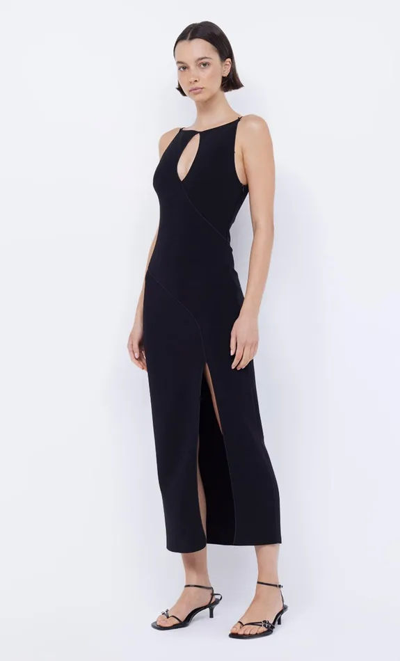 Bec Bridge Maxi Dresses MARIELLE SPLIT DRESS Black 8211 Women