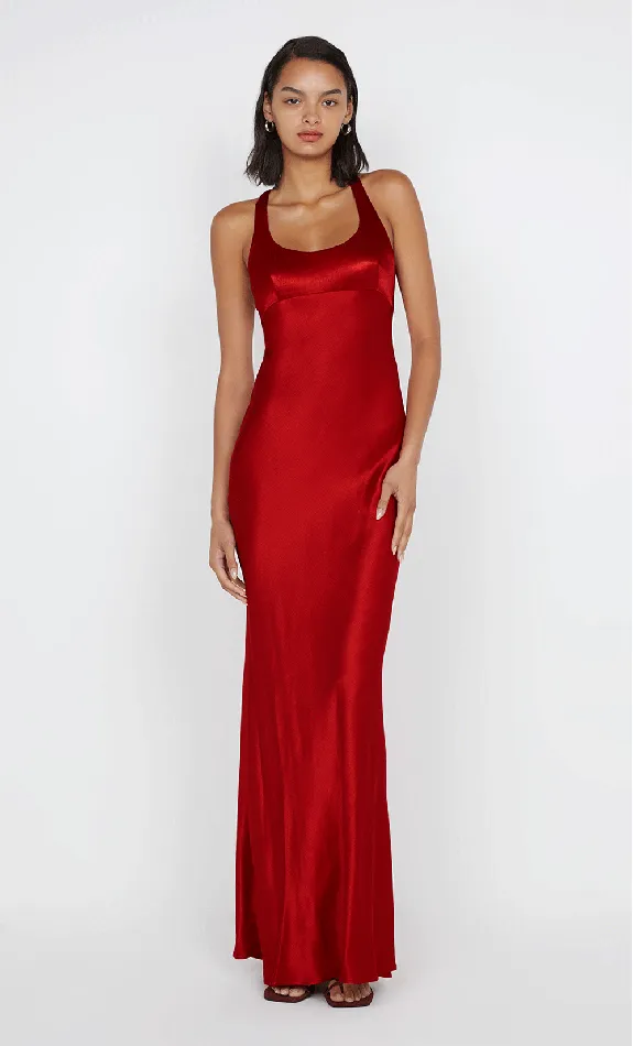 Bec Bridge Maxi Dresses MAXINA CROSSOVER DRESS Rouge 8211 Women