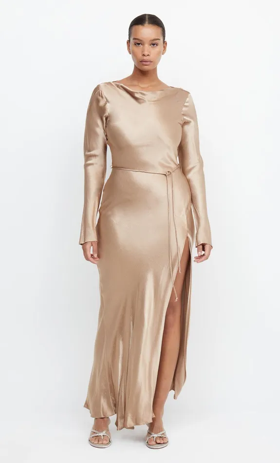 Bec Bridge Maxi Dresses MOON DANCE LONG SLEEVE MAXI DRESS Golden 8211 Women