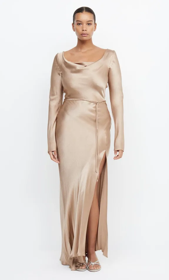Bec Bridge Maxi Dresses MOON DANCE LONG SLEEVE MAXI DRESS Golden 8211 Women