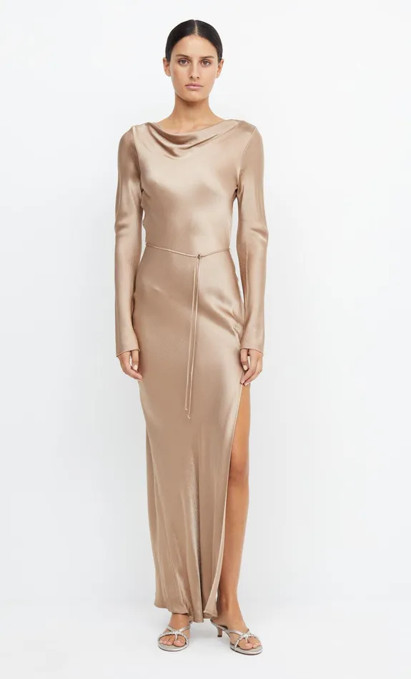 Bec Bridge Maxi Dresses MOON DANCE LONG SLEEVE MAXI DRESS Golden 8211 Women