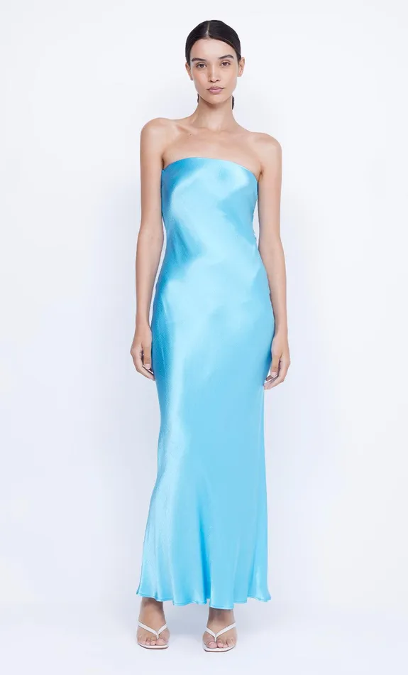 Bec Bridge Maxi Dresses MOON DANCE STRAPLESS DRESS Topaz Blue 8211 Women